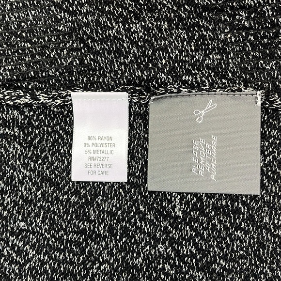 🆕 Dana Buchman Women’s Cardigan Sweater Size Small Black Sequins - Picture 7 of 8